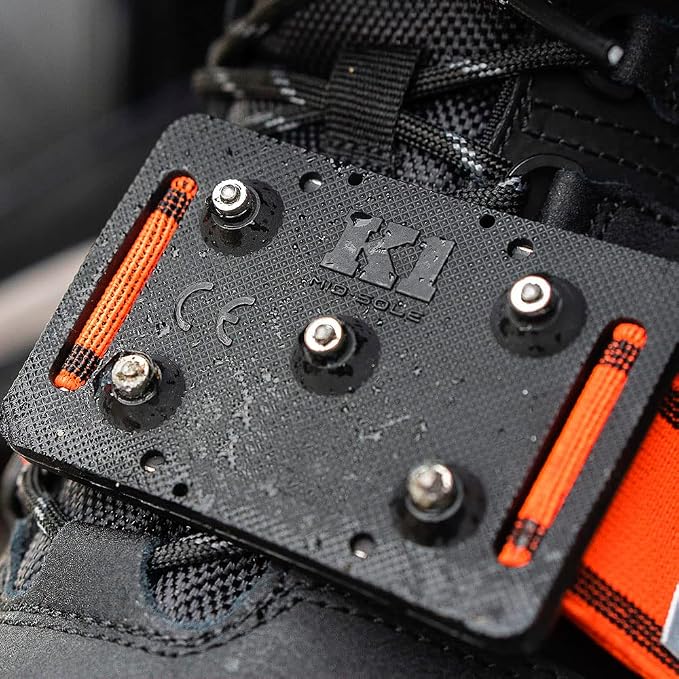K1 Mid-Sole Ice Cleats for Men & Women - Rotatable Traction Aids For Winter Snow - Hi Vis - Low Profile