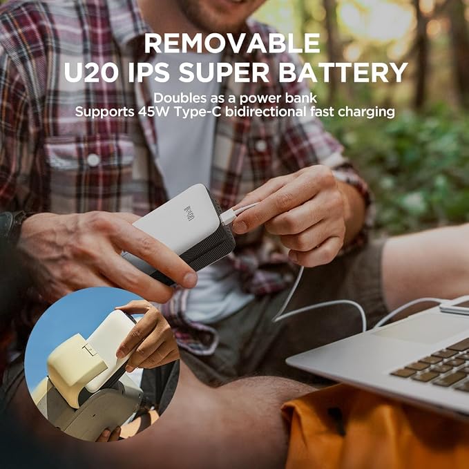 Litheli 20PSI Electric SUP Pump, Rechargeable Battery & 12V Car Powered, Dual Stage Inflation Deflation Auto-Off, Portable Air Pump for Paddle Board Kayak Tent Inflatable Bed