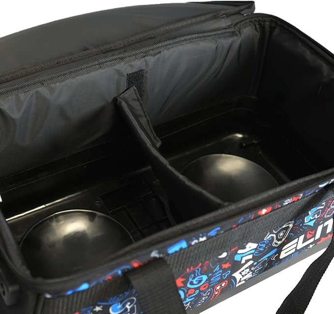 ELITE Basic Bowling Bag Double (2) Ball Roller with Rolling Wheels