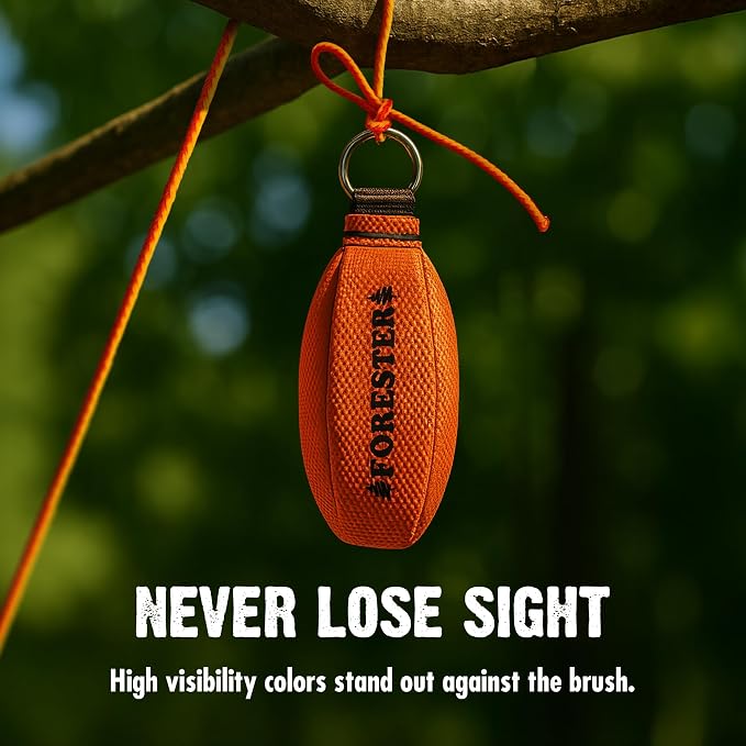FORESTER Arborist Throw Line Kit | Throw Weight & 166ft Rope | Ultra Slick 100% Polyester Rope | Arborist Equipment for Tree Climbing