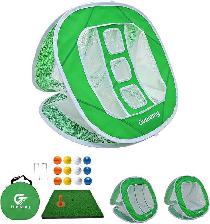 3-in-1 Pop Up Golf Chipping Net – Precision & Distance Trainer, Easy Indoor/Outdoor Setup – Ideal Gift