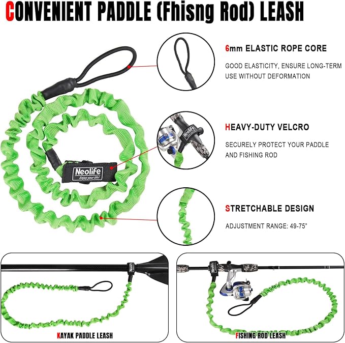 Angler Kayak Paddle Carbon Fiber Shaft and Plastic Blade, Floating Adjustable Fihsing Kayak Oar with Paddle Leash, 230-250cm/90-98 inch
