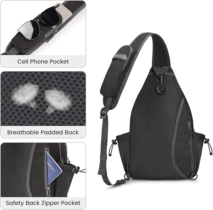 G4Free Pickleball Bag, Crossbody Sling Bag for Men Women, Pickleball Backpack, Pickle Ball Paddle Bag Gifts for Sports