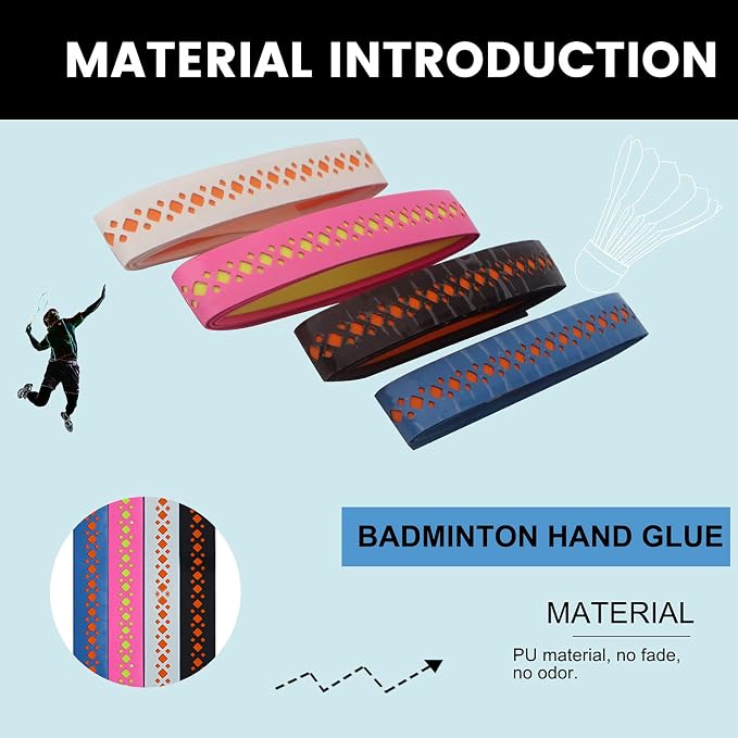 Double Layer Hollow Racket Overgrip, Super Absorbent Skid Resist Absorb Sweat Grip Tape, Handles Protection for Tennis Badminton Racquetball Squash Baseball
