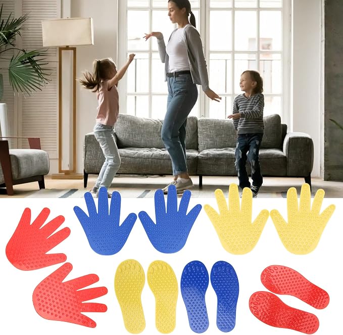 Colorful Hands and Feet Carpet Markers, Exercise Limb Coordination Integration Game Mat, Hands and Feet Play Mat for Parents