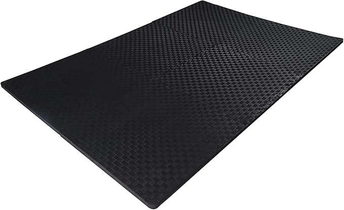 BalanceFrom Puzzle Exercise Mat with EVA Foam Interlocking Tiles for MMA – Exercise – One Inch Thick, 24 Square Feet – Black