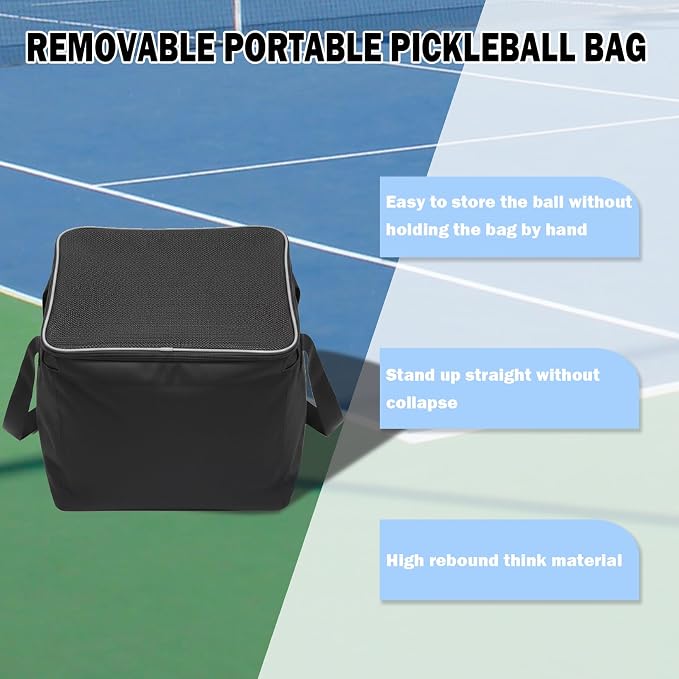 Retractable Tennis Ball Hopper Holds 180 Balls, Upgraded Tennis Ball Basket, Easy to Use Without Installation for Tennis Training and Teaching