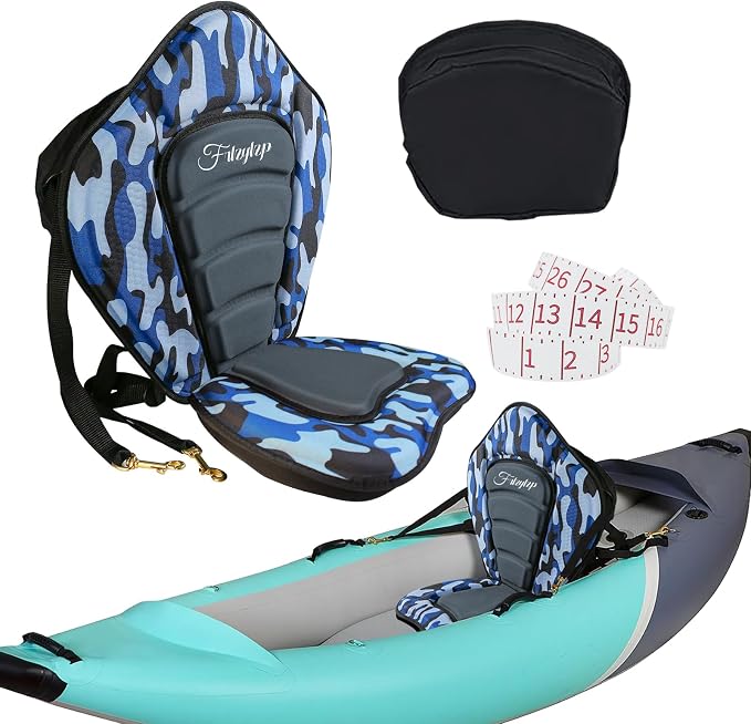 Thickened Kayak Seats - Premium Shockproof Seats with Back Support for Kayaking, Canoeing, Fishing, Paddle Boarding - Comfort, Versatility and Extra Storage