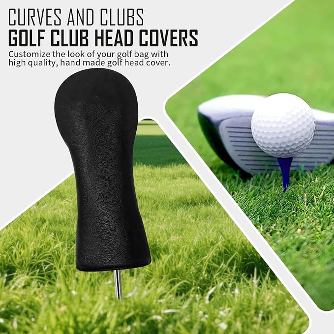 Golf Accessories Golf Club Covers for Driver, Fairway, Hybrids - Golf Driver Headcover/Golf Fairway Wood Head Cover/Hybrid Headcover for Men/Women Golfer