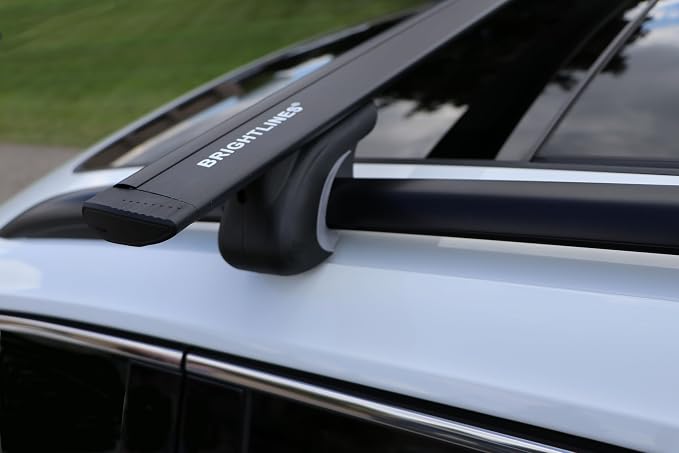 BRIGHTLINES All Black Heavy Duty 220 lbs Wing Shaped Universal Crossbars Roof Racks Compatible with 2015-2024 Jeep Renegade for Kayak Luggage ski Bike Carrier, a Set of 2