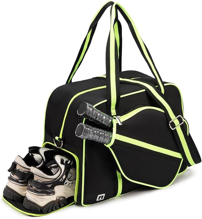 ROYALFAIR Pickleball Tote Bag for Women Men Large Capacity with Paddle Cover Pocket Internal Shoe Pocket and Adjustable Shoulder strap