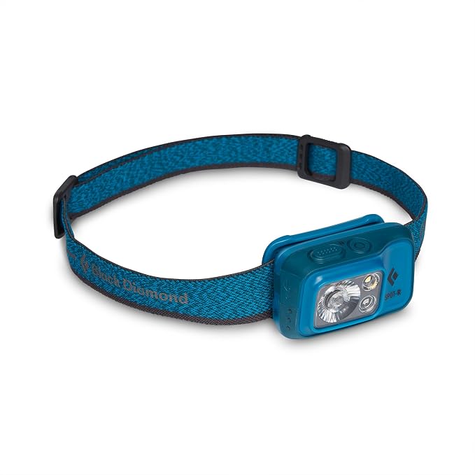 BLACK DIAMOND Spot 400-R Rechargeable Headlamp | 400 Lumens, Dimmable | Micro-USB Charging | Waterproof & Compact | Camping, Hiking, Running | BD Azul