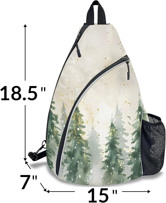 Pickleball Bag for Women Men Adjustable Crossbody Sling Backpack Hold Paddle Accessories