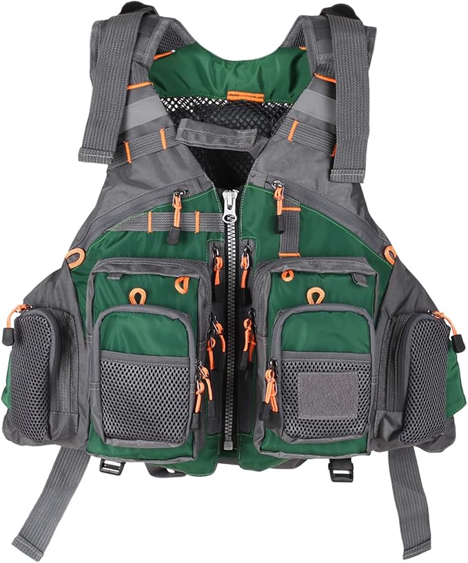 Lixada Fly Fishing Vest Fishing Jacket Breathable Polyester Mesh Design Fishing Vest
