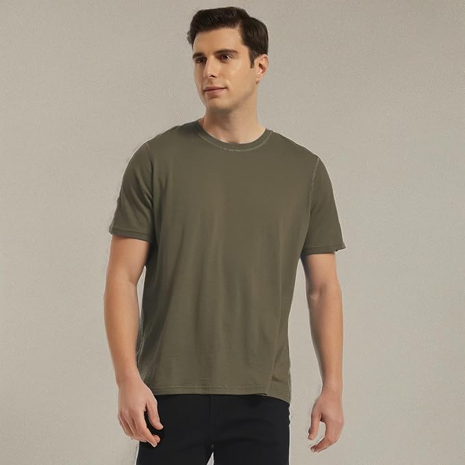 METARINO Merino Wool T-Shirts Mens Short Sleeve Lightweight Base Layer for Hiking,Travel,Hunting,Cycling