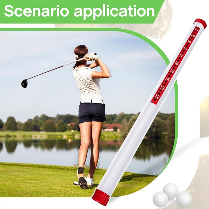 Deekin Golf Ball Retriever Plastic Clear Picker Upper Tube Golf Ball Shagger Grabber Collector, Professional Pickup Tool Device for Men Women, 35.4 Inch