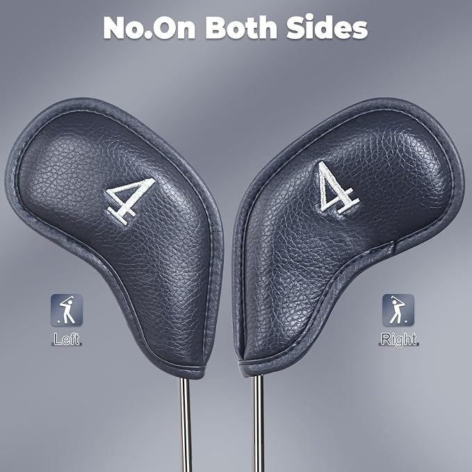 Craftsman Golf Magnetic Iron Headcovers Protective Cover with Large No. Available for Customize Name