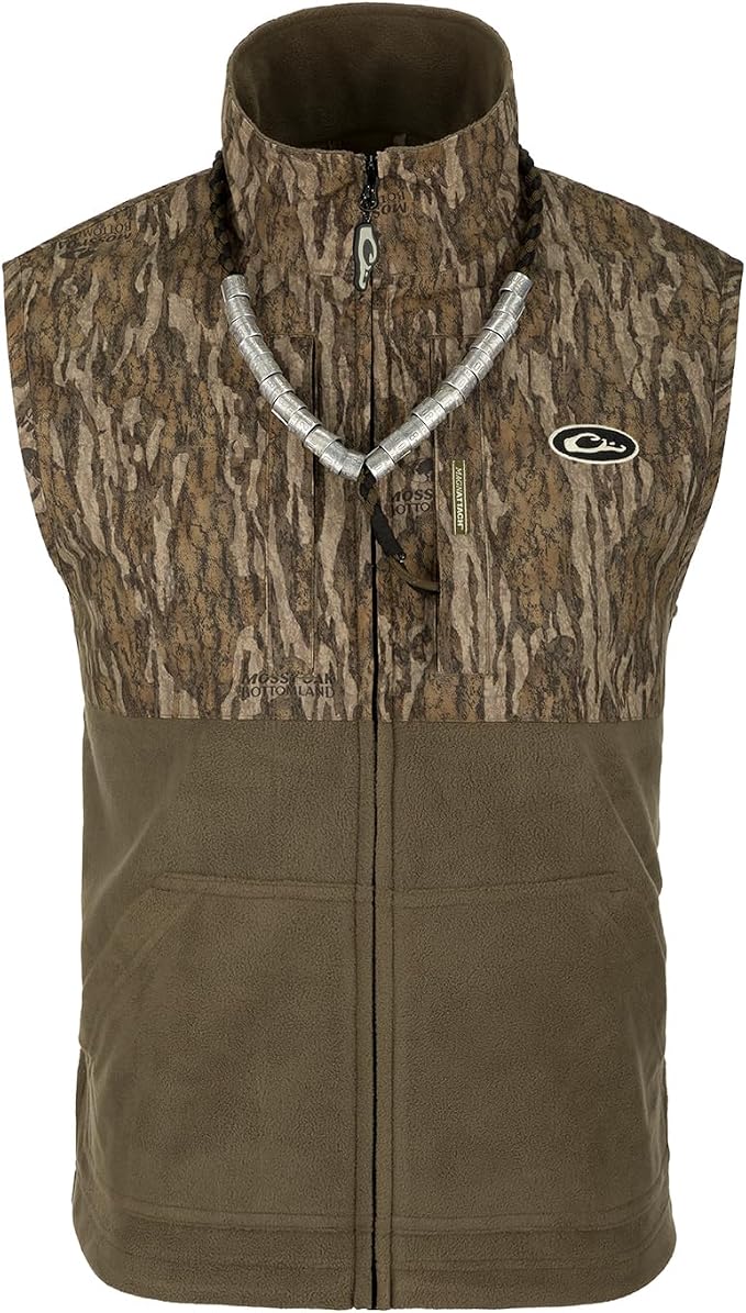 Drake Waterfowl Men's MST Eqwader Waterproof Windproof Hunting Vest | Breathable Moisture-Wicking Material, Fleece Lining, Taped Seams, Zippered Pockets