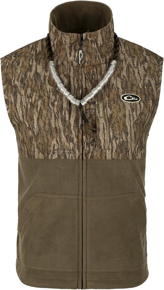 Drake Waterfowl Men's MST Eqwader Waterproof Windproof Hunting Vest | Breathable Moisture-Wicking Material, Fleece Lining, Taped Seams, Zippered Pockets