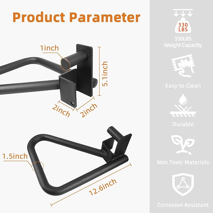 Fitvids Upgraded Adjustable Jammer Arms, Lever Arms, Monolift Attachments Rated 600 LB Per Arm, Fits Racks at All Post Sizes and Hole Sizes, Pair