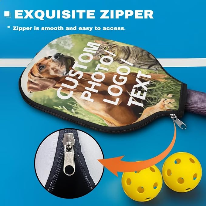Blue Camo Corgi Pattern Print Pickleball Paddle Covers Only Paddles Holder Sleeve Fits Most Rackets
