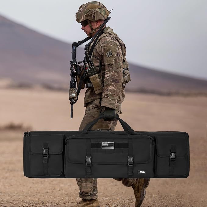 28" 32" 36" 42" 46" 48" 51" 55" Soft Double Rifle Bag, Portable Long Rifle Bag for Outdoor Hunting Shooting, Gun Case Storage & Transportation, with Multiple Colors