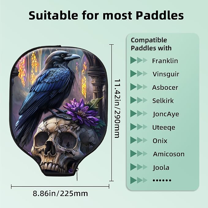 Pickleball Paddle Cover- Premium Water-Resistant Racket Sleeves with Reinforced Zippers, Universal Fit for USAPA Standard Paddles, Extra Padding Protection 6
