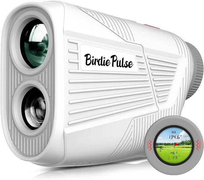 Golf Rangefinder with Slope & Magnet，1300 Yards Range Finder for Golf，Flag Locking Vibration，6-6.5X Magnification & HD LCD，Rechargeable Golf Range Finder