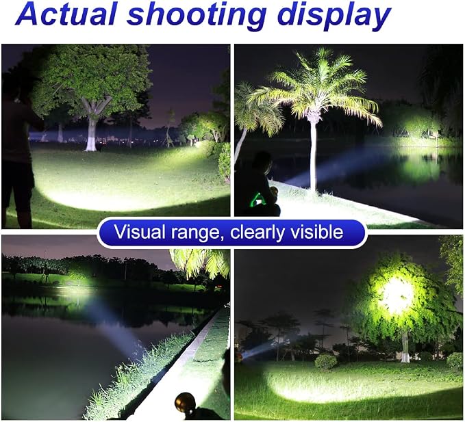 Coon Hunting Lights,High Power LED Headlamp,Super Bright Rechargeable Headlight,Waterproof Outdoor Spotlight Flashlight,Portable Green red Head lamp for Fishing Camping
