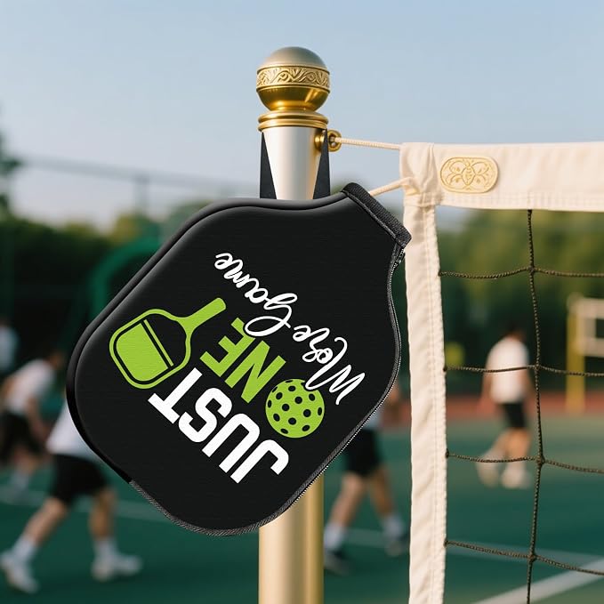 CUTHOLLOW 2PCS Pickleball Paddle Cover with Zipper, Compatible with with 11.81 x 7.87 Inch USAPA Paddles, Neoprene Scratch-proof & Machine Washable Racket Bag