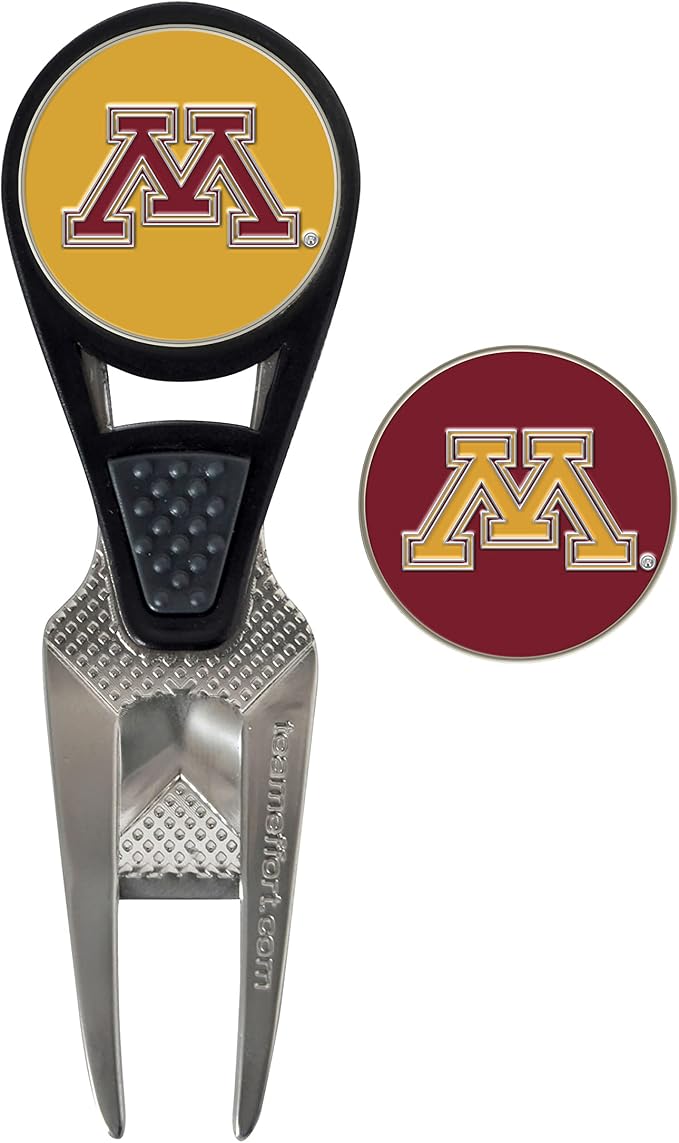 Team Effort Collegiate CVX Ball Mark Repair Tool & 2 Ball Markers