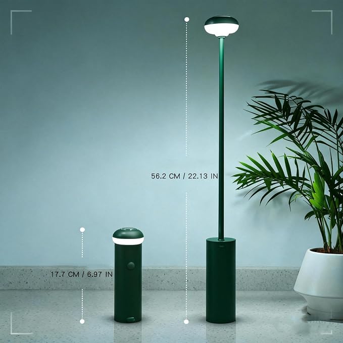 Ultralight Telescopic Camping Lights, Rechargable 5000 mAh Battery Camping Lamp with Magnetic, IPX65 Waterproof Portable Outdoor Flashlight for Hiking, Travel, Picnic, Yard(Green)