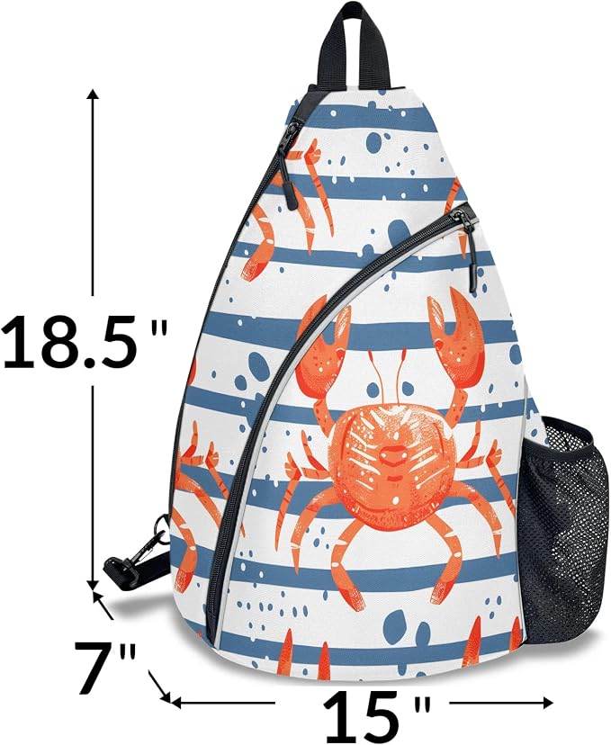 Pickleball Bag for Women Men Adjustable Crossbody Sling Backpack Hold Paddle Accessories