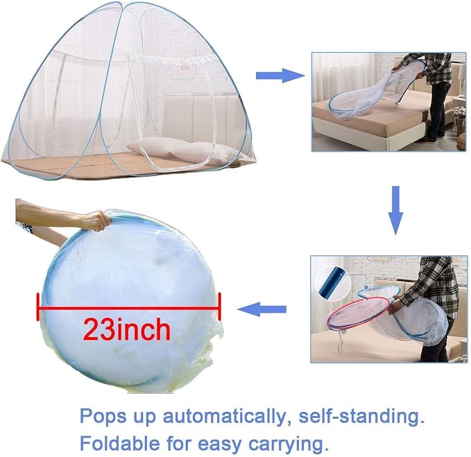 NICE PURCHASE New Portable Folding Mosquito Net Tent Freestand Bed 1 or 2 Openings (1.0m(75 by 38 inches LxW))