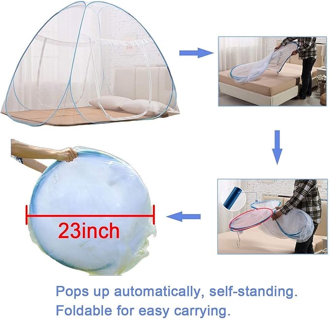 Nice purchase New Portable Folding Mosquito Net Tent Freestand Bed 1/2 Openings (1.8m(80 by 72 inches LxW))