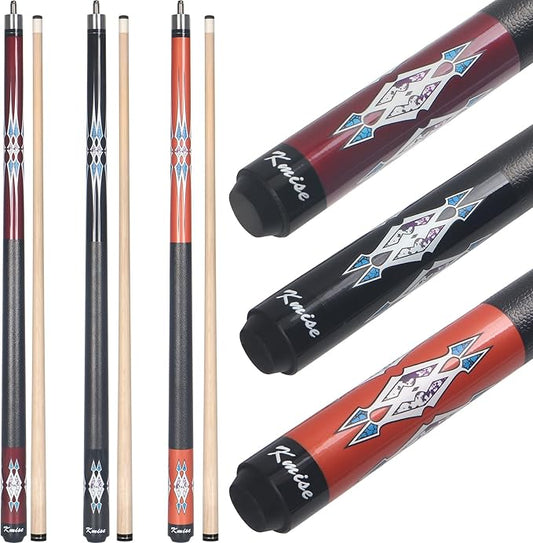 Kmise Pool Stick Set of - 58" Pool Cue Stick, Canadian Maple Professional Billiards Pool Cue, Pool Sticks for Adults, 18~21oz Multiple Colors