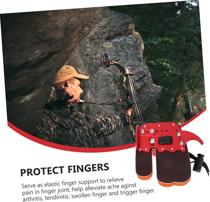 POPETPOP Finger Protector for Archery Sports Durable Finger Guard Cover for Hunting Lightweight and Breathable