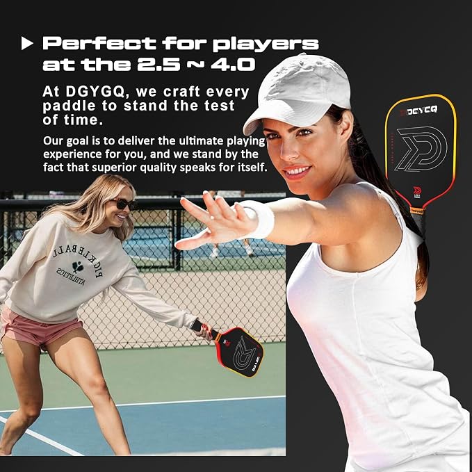 DGYGQ Pickleball Paddles with Polypropylene Honeycomb Core, T700SC Power Carbon Fiber Pickleball Paddle, Increased Power for Ultimate Spin & Consistency