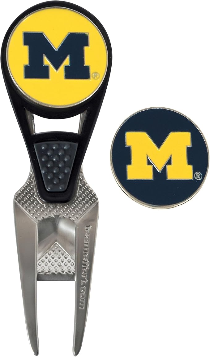 Team Effort Collegiate CVX Ball Mark Repair Tool & 2 Ball Markers
