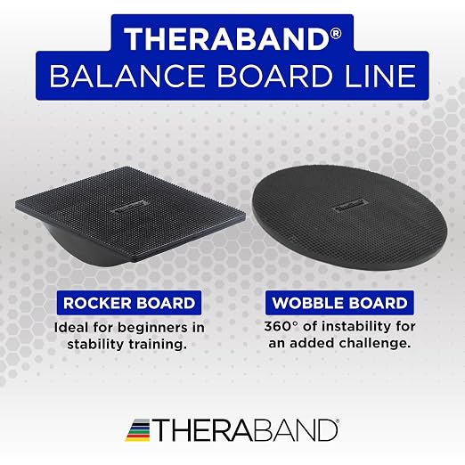 Theraband 23300 Rocker Balance Board for Rehab, Improved Posture, Balance and Stability Training