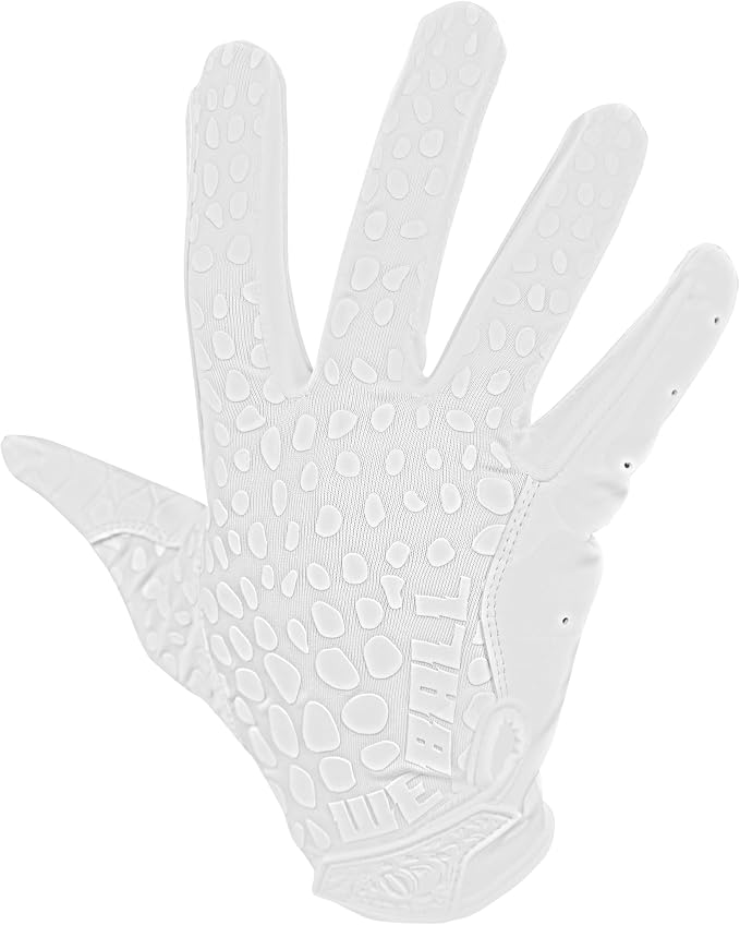 We Ball Sports Hypr-Grip Football Gloves, Men’s Sticky Silicone Palm Receiver Gloves
