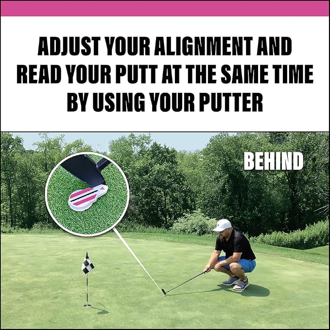 Putting Alignment Aid Tool - Golf Ball Marker - Rotate to Aim - Golf Gift Accessory for Men & Women Golfers - USGA Compliant