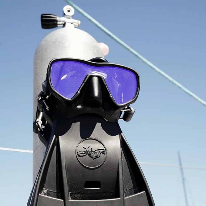Nami Single Frameless Diving Mask - Panoramic View, UV Available - Scuba, Freediving, Spearfishing, Snorkel Mask for Adults