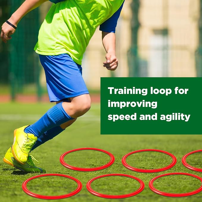 Deekin Agility Rings Speed and Agility Training Rings Exercise Speed Circle Jumping Hoops for Training Toss Equipment