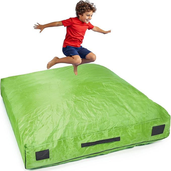 SaferBounce Crash Pad for Kids Sensory | Big 5Ft x 5Ft, 3Ft x 4Ft Or 3Ft x 3Ft | Autism Sensory Crash Mat for Jumping Play | Crashpad | Soft Foam Landing Pad | Giant Mat Pillow | Climbing, Gymnastics