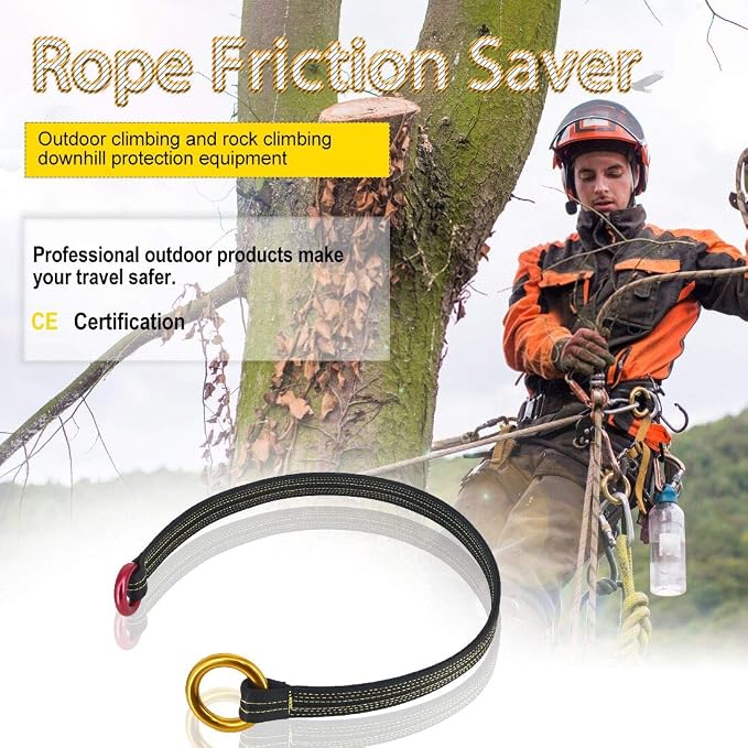 NewDoar Tree Arborist Friction Saver 22KN Climbing Cambium Saver Loop Belt Sling Retrievable Anchor 35.4 inch/43 inch