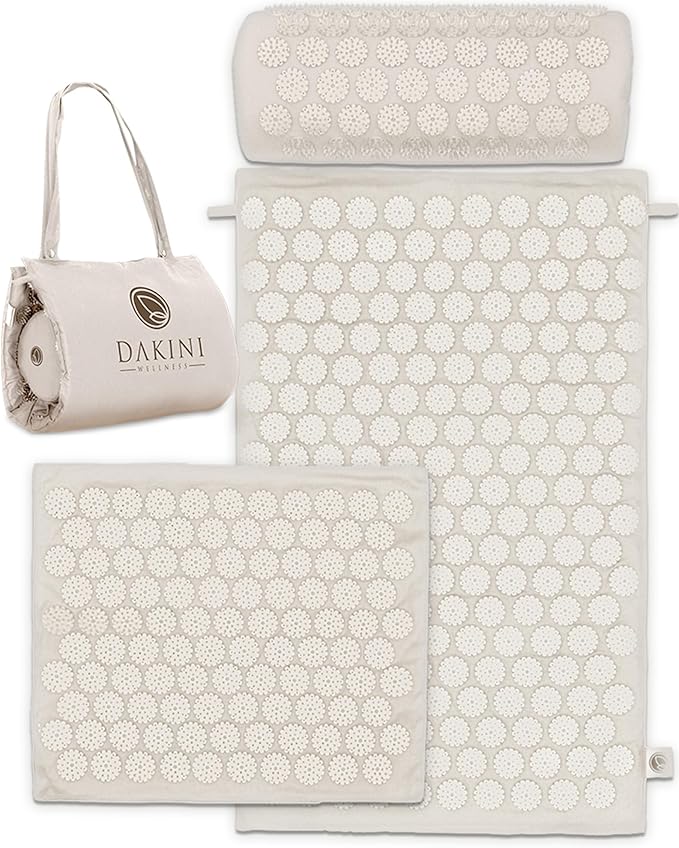 Acupressure Mat and Pillow Set with Mini Pad – Full Body Pain Relief | Mini pad targets hard-to-reach areas like feet, hands and neck for precise pressure relief