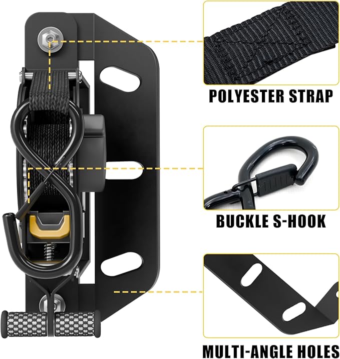 Retractable Ratchet Straps Compatible with 2022-2025 2026 Toyota Tundra Retracting Straps 2PCS Auto Retract Securing Strap Tie Down System for 2024 Tundra Accessories