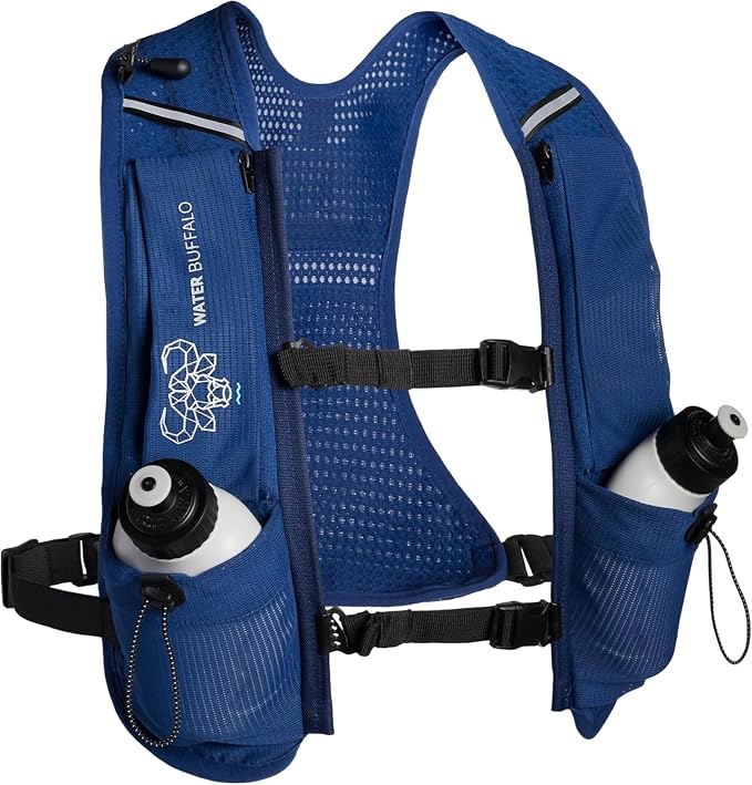 Water Buffalo Hydration Running Vest - Quiver Hydration Vest - Running Hydration Vest with Dual Water Bottles - Lightweight Water Backpack for Running,