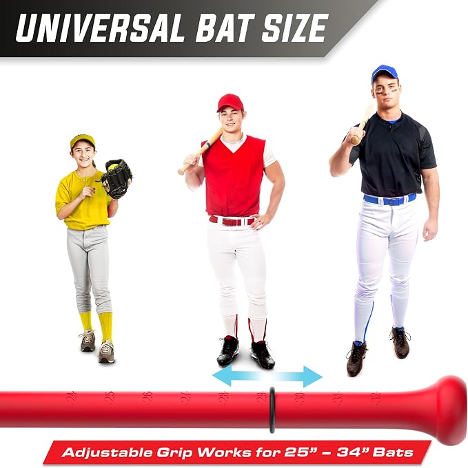 GoSports Baseball & Softball Rope Swing Trainer - Hitting System Training Equipment - Includes FLO BAT with 12 Foam Baseballs & Tote Bag